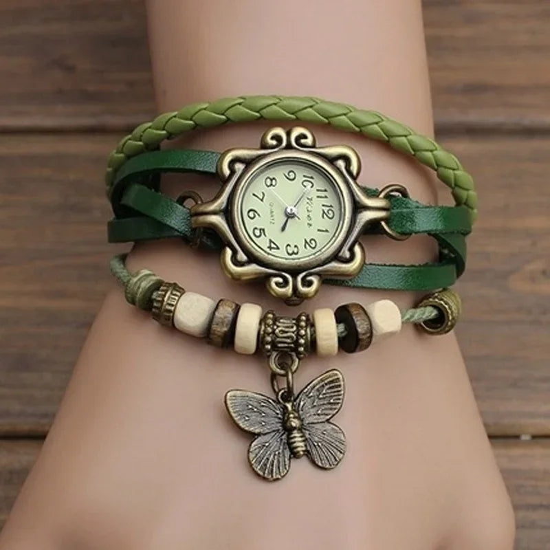 Reloj pulsera de piel sintética de moda para mujer