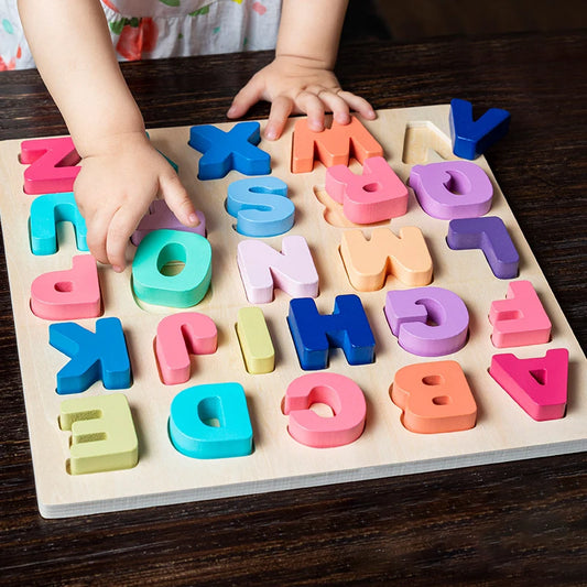 Rompecabezas de madera Montessori para bebé de 1, 2 y 3 años