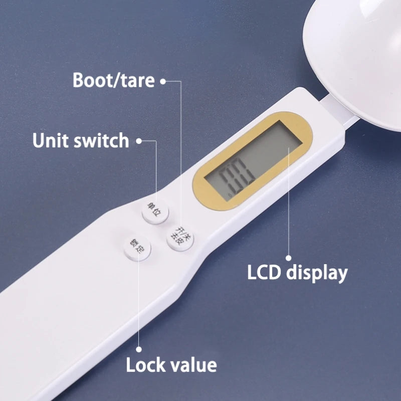 Báscula de cuchara de pesaje, herramienta de cocina para el hogar, medición electrónica