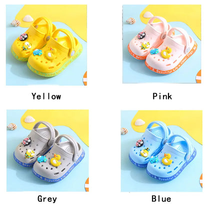 Sandalias para niños y niñas con detalles animados (crocs)