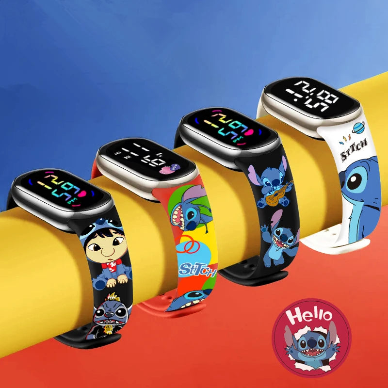 Stitch - Relojes para niños y niñas, reloj digital resistente al agua, pulsera, regalos