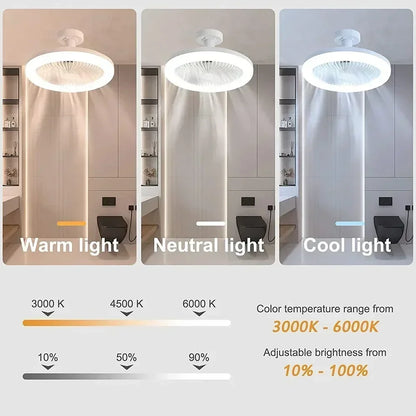 Ventilador de techo con Control remoto inteligente, iluminación LED