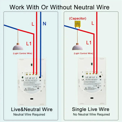 Interruptor de Luz Inteligente por Control Remoto, Dispositivo Wifi