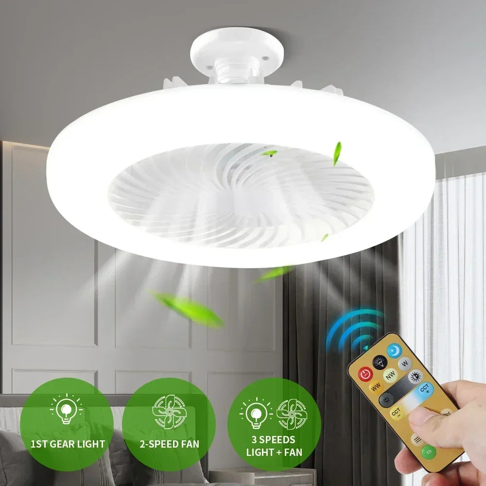 Ventilador de techo con Control remoto inteligente, iluminación LED