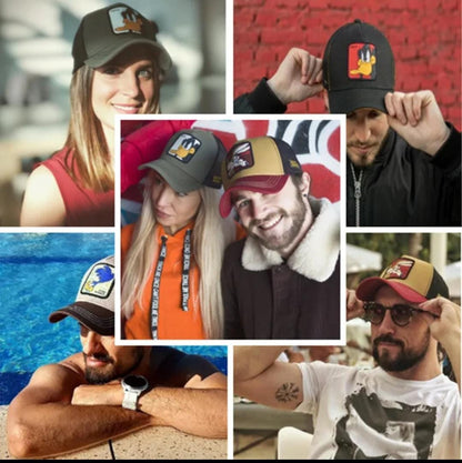 Gorra de béisbol de dibujos animados de Anime Unisex