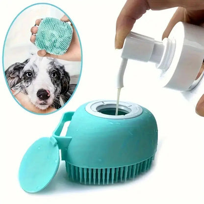 Cepillo de baño de silicona suave para perros