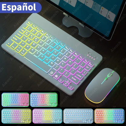 Teclado + ratón iluminado, bluetooth